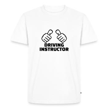 Driving instructor - Men's Premium Organic T-Shirt - white - Front - Nico (187cm)