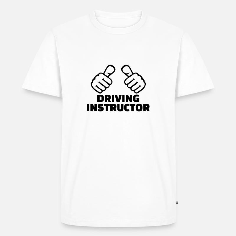Fahrlehrer - Männer Premium Bio T-Shirt - Weiß