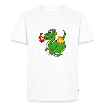 dragon - T-shirt Premium bio Homme - blanc - Devant - Nico (187cm)