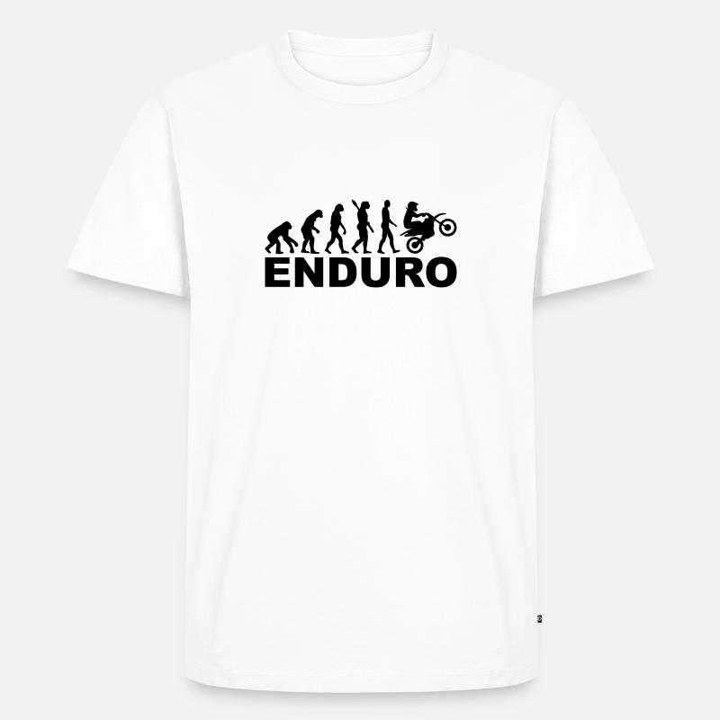 Enduro - Männer Premium Bio T-Shirt - Weiß