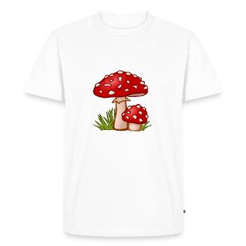 champignons champignons vegetables112 veggie veggie champignons - T-shirt Premium bio Homme - blanc - Devant - Nico (187cm)