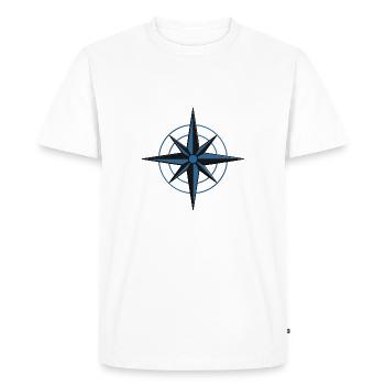 Boussole de navigation Star Sailor et Skipper Boat - T-shirt Premium bio Homme - blanc - Devant - Nico (187cm)