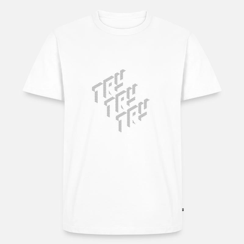 try isometrie black - Männer Premium Bio T-Shirt - Weiß