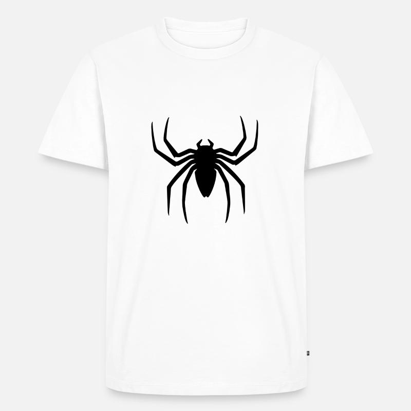 Schwarze Spinne Halloween Geschenkidee - Männer Premium Bio T-Shirt - Weiß