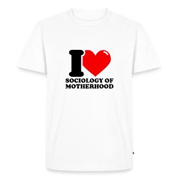 J’aime la sociologie de la maternité - T-shirt Premium bio Homme - blanc - Devant - Nico (187cm)