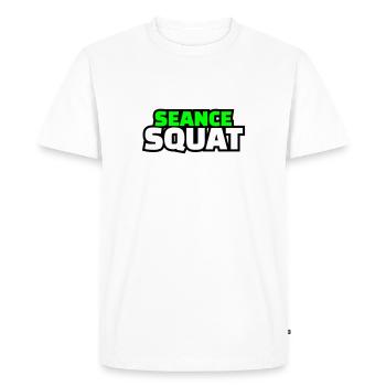 séance squat - T-shirt Premium bio Homme - blanc - Devant - Nico (187cm)