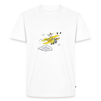 The truth about sheep hair - Men's Premium Organic T-Shirt - white - Front - Nico (187cm)