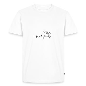 Pêche Evolution poisson - T-shirt Premium bio Homme - blanc - Devant - Nico (187cm)