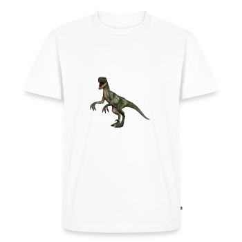 dinosaure Velociraptor 4 - T-shirt Premium bio Homme - blanc - Devant - Nico (187cm)