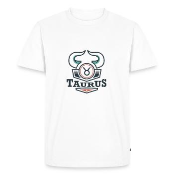Taureau Signe cadeau Taureau Mai Juin - T-shirt Premium bio Homme - blanc - Devant - Nico (187cm)