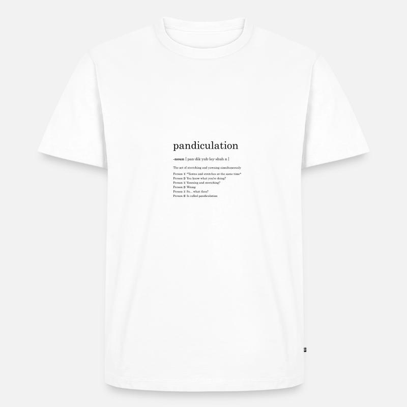 pandiculation definition - Männer Premium Bio T-Shirt - Weiß