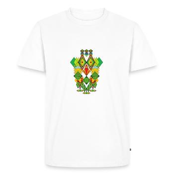 Abstract faces drawing Crazy Art colored - Men's Premium Organic T-Shirt - white - Front - Nico (187cm)