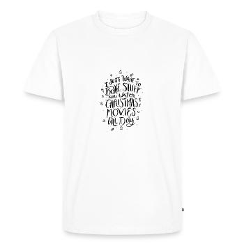 films conte de fées de Noël de cuisson Biscuits cadeaux - T-shirt Premium bio Homme - blanc - Devant - Nico (187cm)