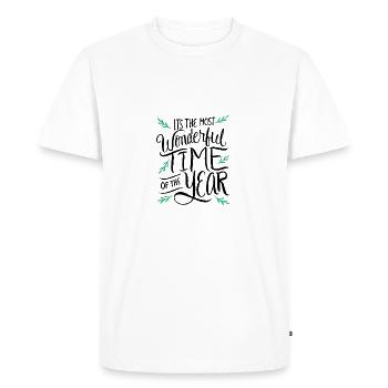 Noël Advent Décembre Nikolaus Weihnacht - T-shirt Premium bio Homme - blanc - Devant - Nico (187cm)