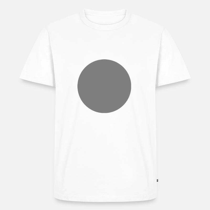 Kreis grau - Männer Premium Bio T-Shirt - Weiß