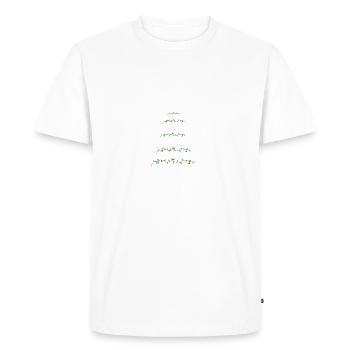 Christmas tree singing Christmas carols gift - Men's Premium Organic T-Shirt - white - Front - Nico (187cm)