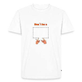 Ne sois pas un carré! Pulp Fiction - citation de film - T-shirt Premium bio Homme - blanc - Devant - Nico (187cm)
