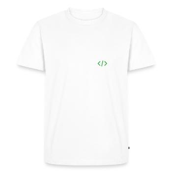 Les programmeurs codeur cadeau évolution java c ++ - T-shirt Premium bio Homme - blanc - Devant - Nico (187cm)