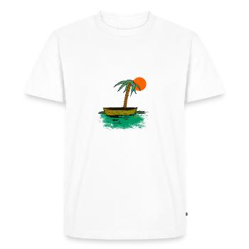 Emilie et Sonia - T-shirt Premium bio Homme - blanc - Devant - Nico (187cm)