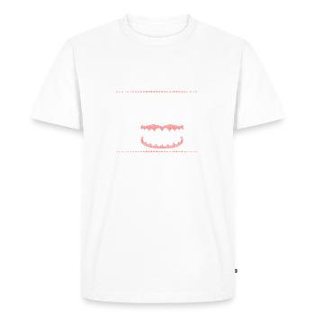 noël chandail laid dentaire, dentiste médecin - T-shirt Premium bio Homme - blanc - Devant - Nico (187cm)