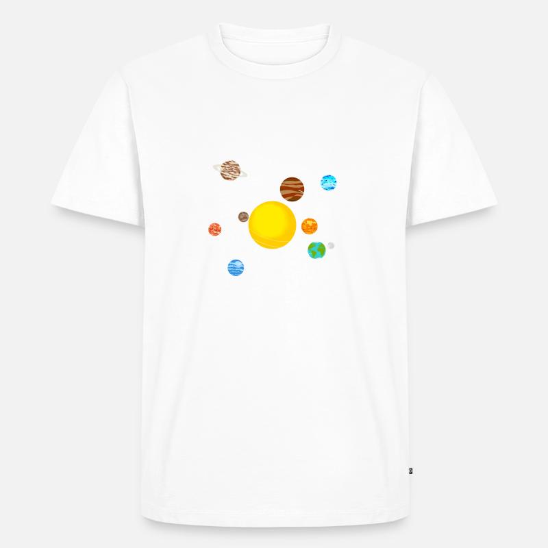 Sonnensystem - Männer Premium Bio T-Shirt - Weiß