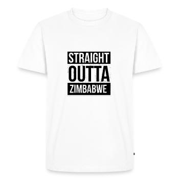 Straight Outta Zimbabwe! | meilleur pays - T-shirt Premium bio Homme - blanc - Devant - Nico (187cm)