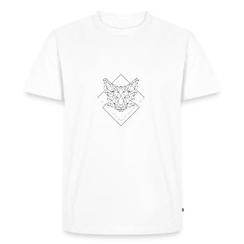 Polygon Fox - Men's Premium Organic T-Shirt - white - Front - Nico (187cm)