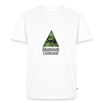 Illuminati cadeau amusant confirmé - T-shirt Premium bio Homme - blanc - Devant - Nico (187cm)
