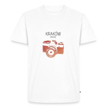Caméra Kraków - T-shirt Premium bio Homme - blanc - Devant - Nico (187cm)