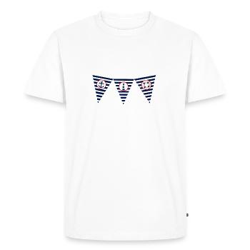 maritime, mer, phare, drapeau, fanion - T-shirt Premium bio Homme - blanc - Devant - Nico (187cm)