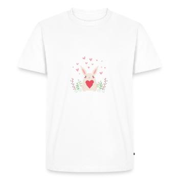 Hasenliebe - Men's Premium Organic T-Shirt - white - Front - Nico (187cm)