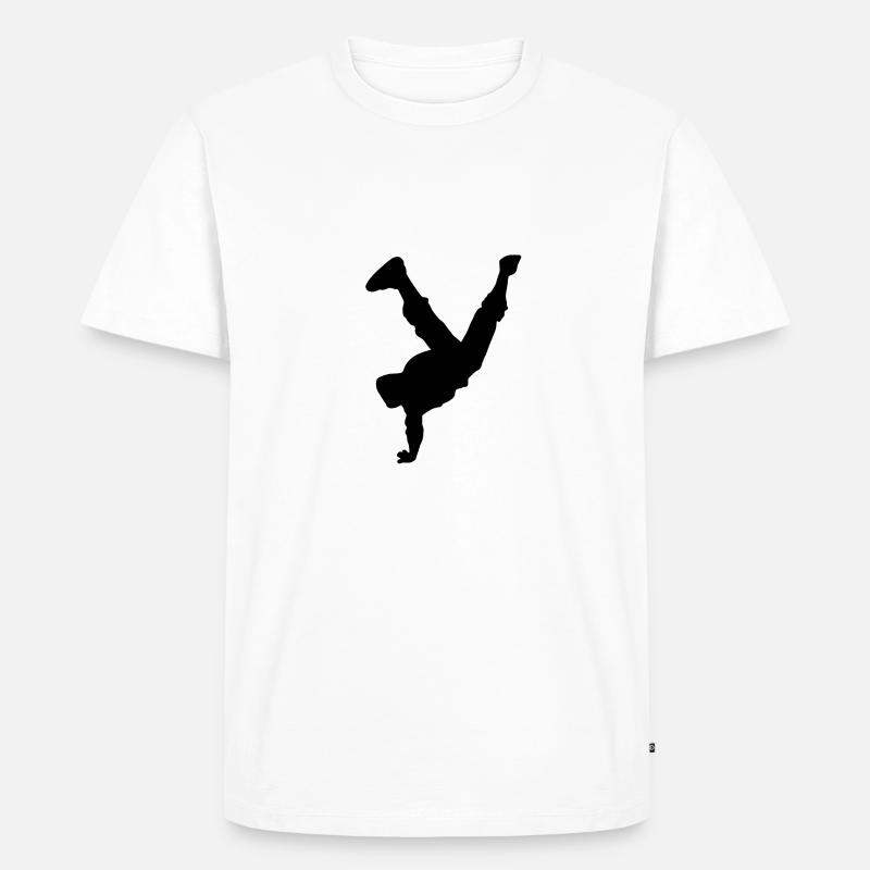 Breakdance - Männer Premium Bio T-Shirt - Weiß