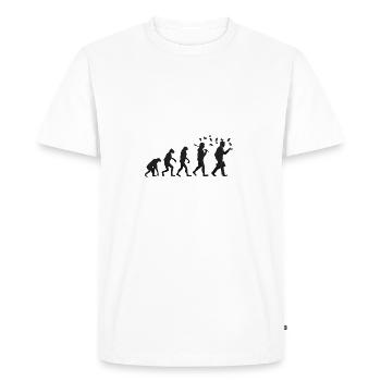 Evolution - Capitaliste - Cadeau - T-shirt Premium bio Homme - blanc - Devant - Nico (187cm)