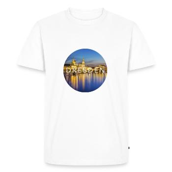 Dresden - Men's Premium Organic T-Shirt - white - Front - Nico (187cm)