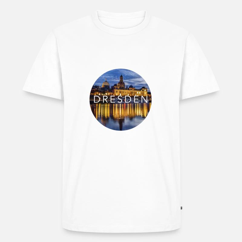 Dresden - Männer Premium Bio T-Shirt - Weiß