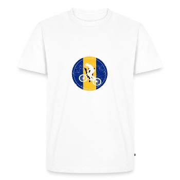 Vélo Barbade amour du vélo bmx - T-shirt Premium bio Homme - blanc - Devant - Nico (187cm)