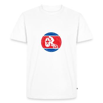 Bike bmx love biking North Korea - Men's Premium Organic T-Shirt - white - Front - Nico (187cm)