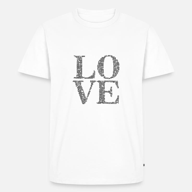 Amore e Amore - Maglietta ecologica premium da uomo - bianco