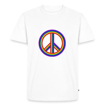 world peace on earth world peace on earth love144 - Men's Premium Organic T-Shirt - white - Front - Nico (187cm)