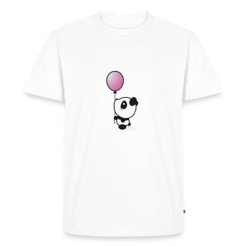 panda with baloon - Men's Premium Organic T-Shirt - white - Front - Nico (187cm)