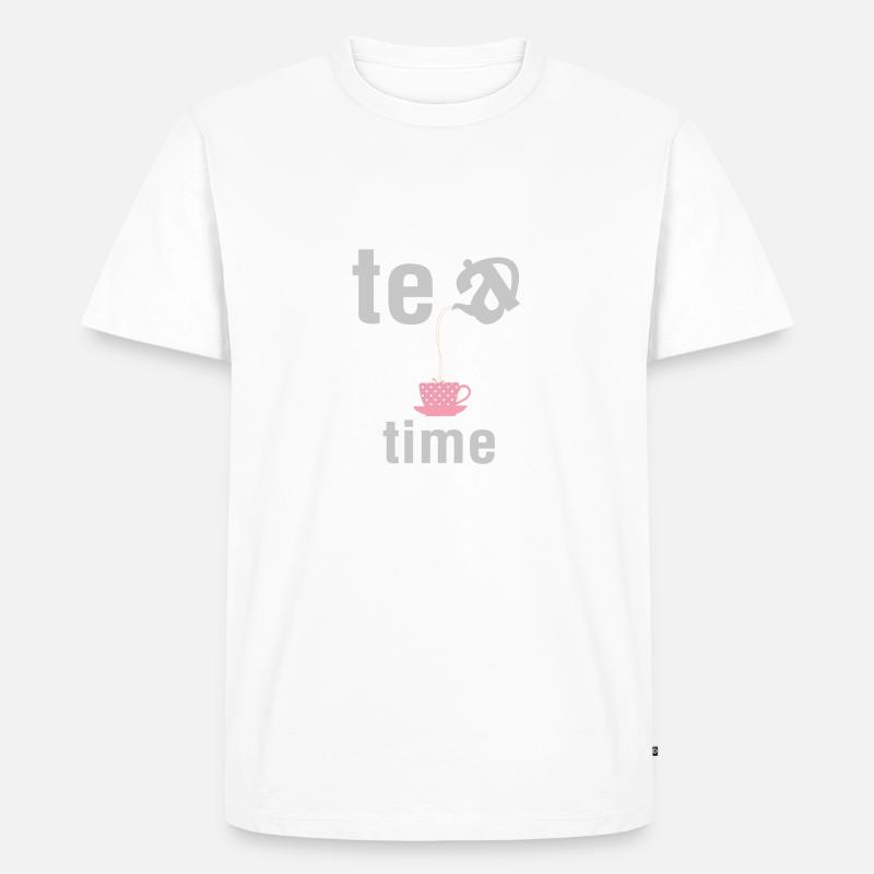 tea time - Männer Premium Bio T-Shirt - Weiß