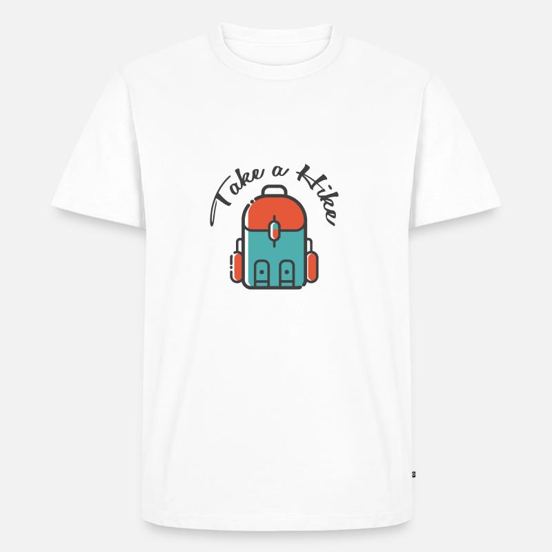 take a hike - Männer Premium Bio T-Shirt - Weiß
