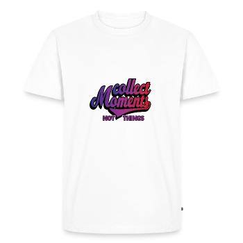 Voyager sur Voyage go cadeau Voyage voyageurs Monde - T-shirt Premium bio Homme - blanc - Devant - Nico (187cm)