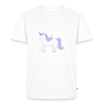 La dernière licorne douce - T-shirt Premium bio Homme - blanc - Devant - Nico (187cm)