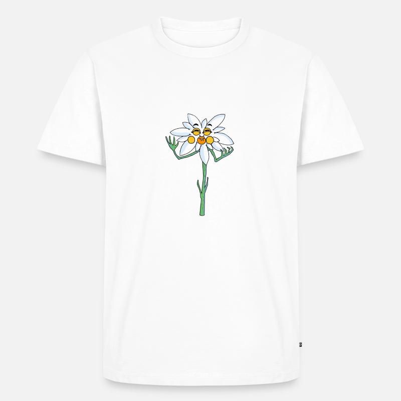 Edelweiss - Männer Premium Bio T-Shirt - Weiß