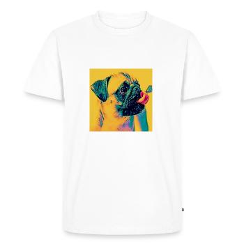 Pop Art - T-shirt Premium bio Homme - blanc - Devant - Nico (187cm)