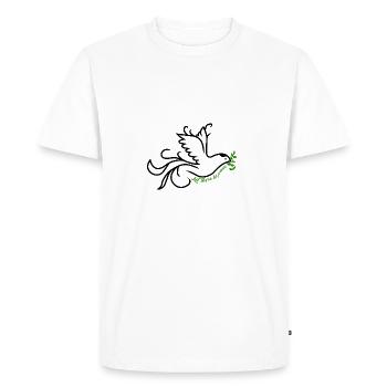 colombe de la paix - T-shirt Premium bio Homme - blanc - Devant - Nico (187cm)