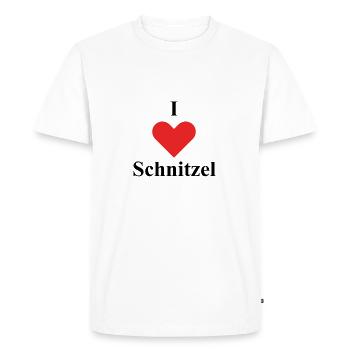 j'aime schnitzel - T-shirt Premium bio Homme - blanc - Devant - Nico (187cm)