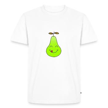 poire - T-shirt Premium bio Homme - blanc - Devant - Nico (187cm)
