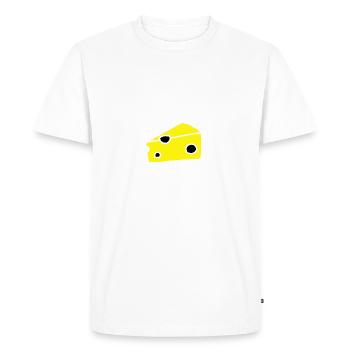 Fromage au fromage - T-shirt Premium bio Homme - blanc - Devant - Nico (187cm)